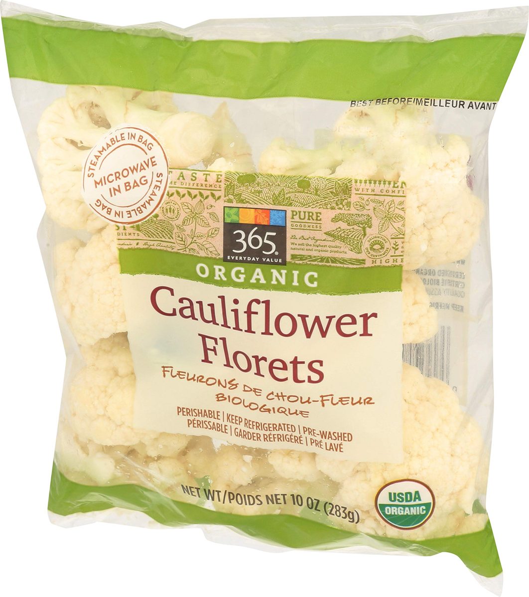 365 EVERYDAY VALUE Organic Cauliflower Florets, 10 OZ