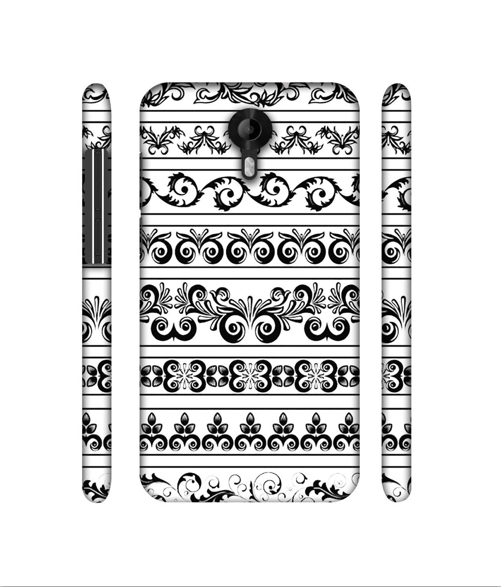 Amazon Brand - Solimo Designer Black Multi Patterns 3D Printed Hard Back Case Mobile Cover for Micromax Canvas Nitro 4G E455