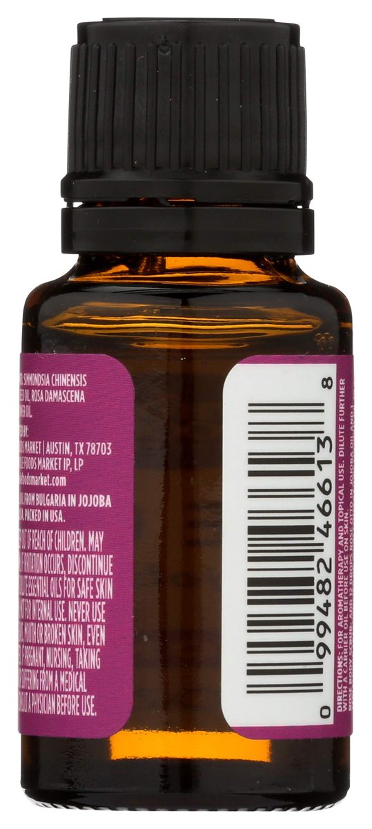 WHOLE FOODS MARKET Rose Otto In Jojoba Oil, 0.5 FZ