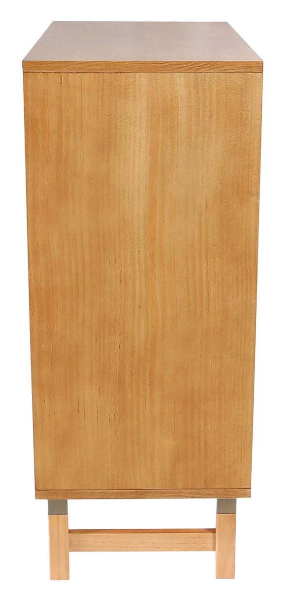 Amazon Brand – Rivet Mid-Century Modern Pine Bar Cabinet, 31.5"W, Brown
