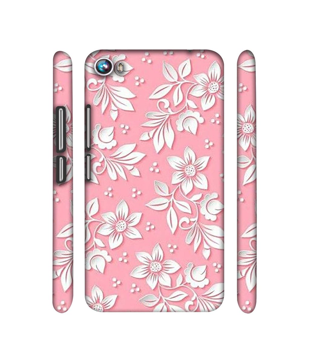 Amazon Brand - Solimo Designer White Flower Pattern 3D Printed Hard Back Case Mobile Cover for Micromax Canvas Fire 4 A107