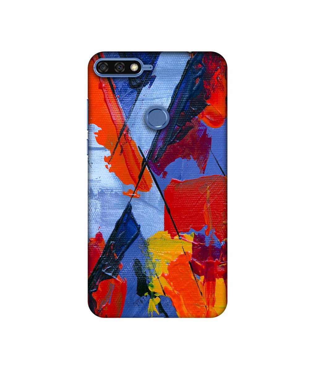 Amazon Brand - Solimo Designer X Multicolor Texture 3D Printed Hard Back Case Mobile Cover for Huawei Honor 7A