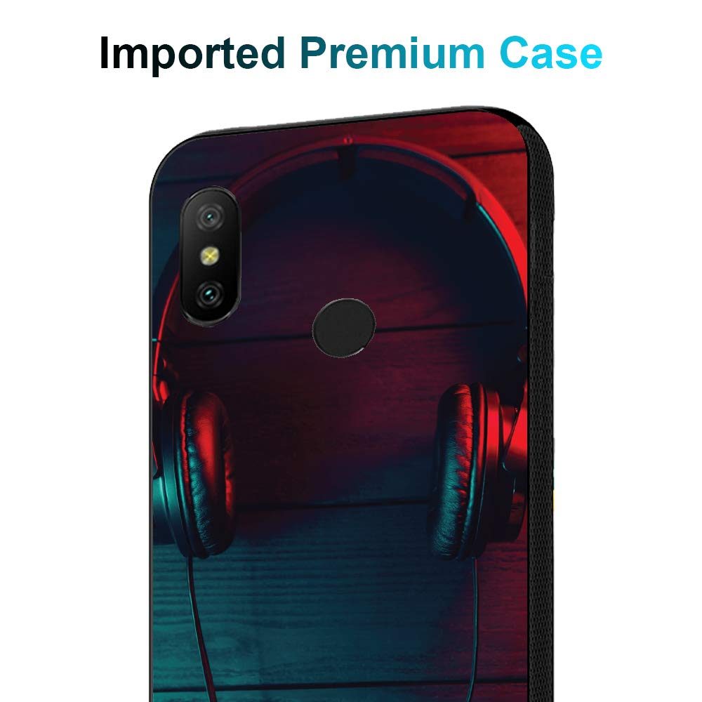 Amazon Brand - Solimo Designer Music Headphone Printed Hard Back Case Mobile Cover for Redmi 6 Pro
