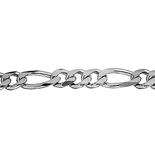 Men's Sterling Silver Italian Solid Figaro Link-Chain Necklace