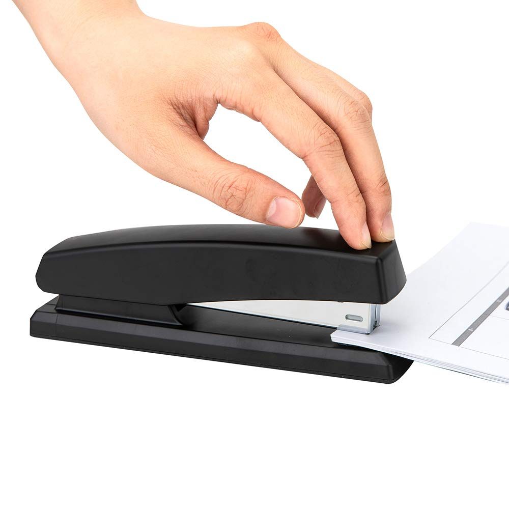 AmazonBasics Office Stapler with 1000 Staples - Black, 3-Pack