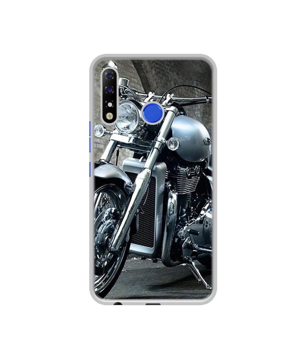 Amazon Brand - Solimo Designer Motorcycle UV Printed Soft Back Case Mobile Cover for Tecno Spark 4