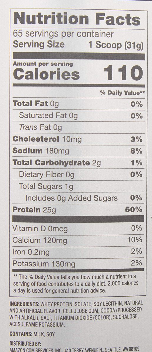 OWN PWR 100% Whey Protein Isolate Powder, Cookies & Cream, 25 G Protein, 4.4 Pound Value Size (65 Servings)