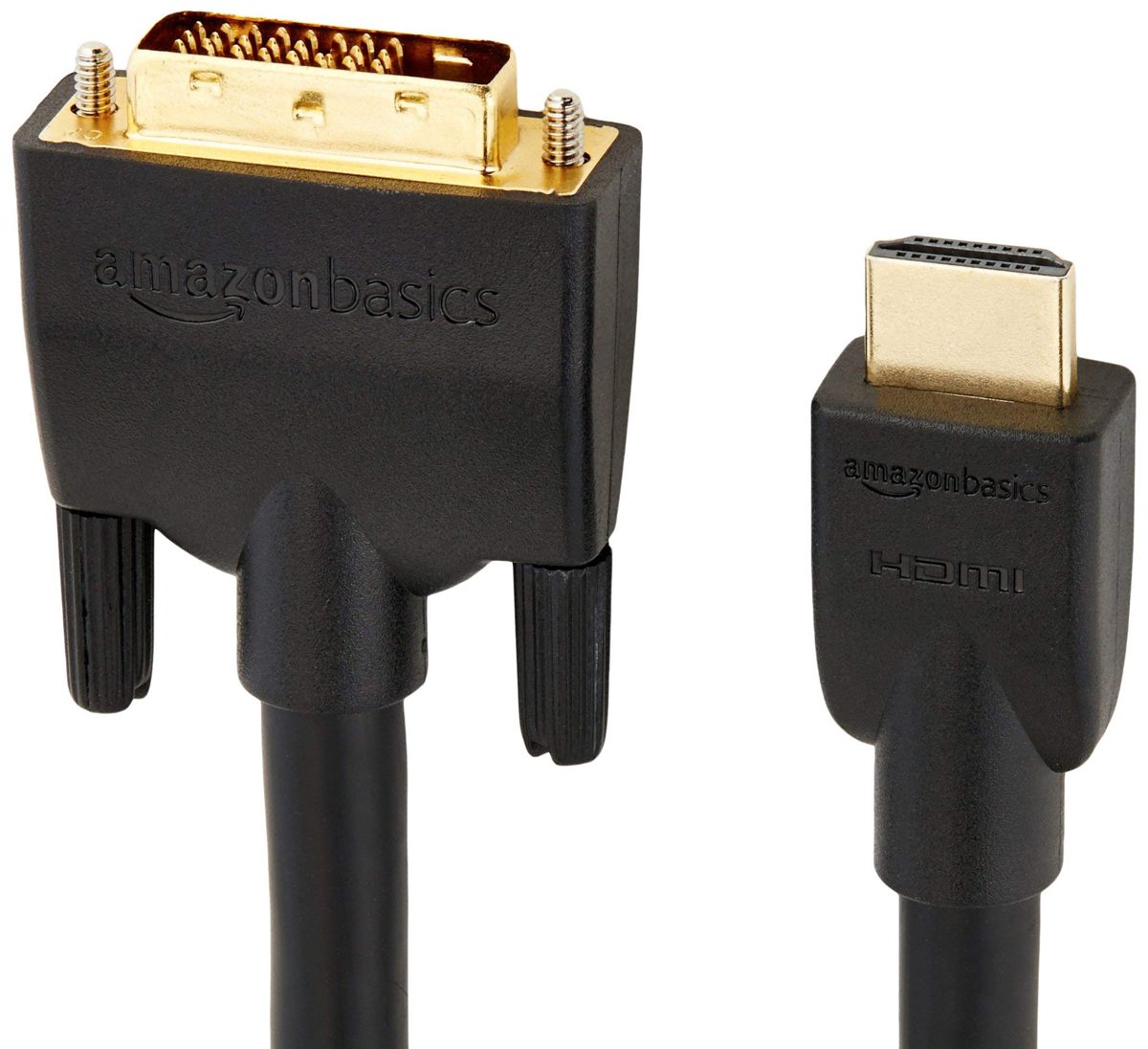 AmazonBasics HDMI to DVI Adapter Cable, Black, 25 feet, 1-Pack (Renewed)