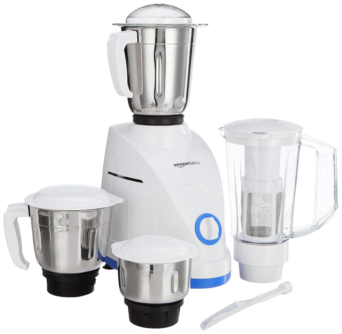AmazonBasics Elite 750W Mixer Grinder with 3 Stainless Steel Jar + 1 Juicer Jar