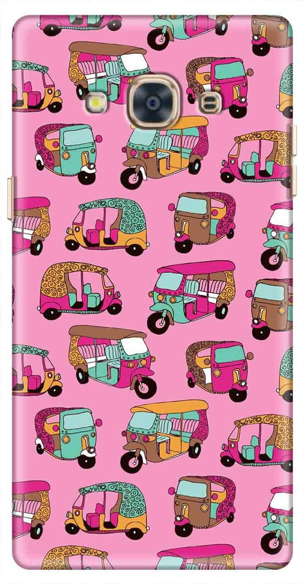 Amazon Brand - Solimo Designer Auto Pink Pattern 3D Printed Hard Back Case Mobile Cover for Samsung Galaxy J3 Pro