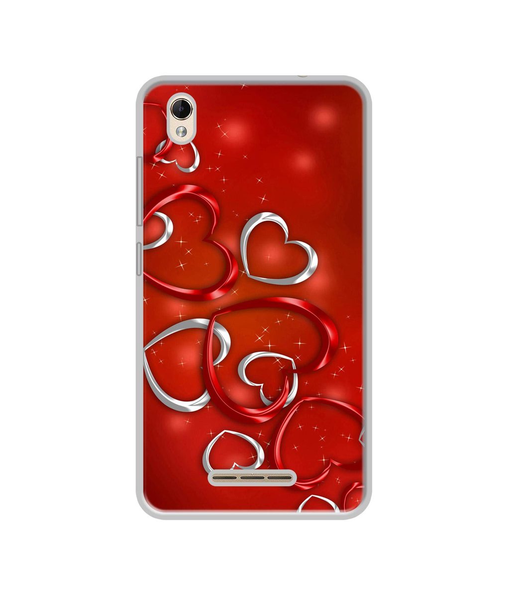 Amazon Brand - Solimo Designer Hearts UV Printed Soft Back Case Mobile Cover for Lava Z60