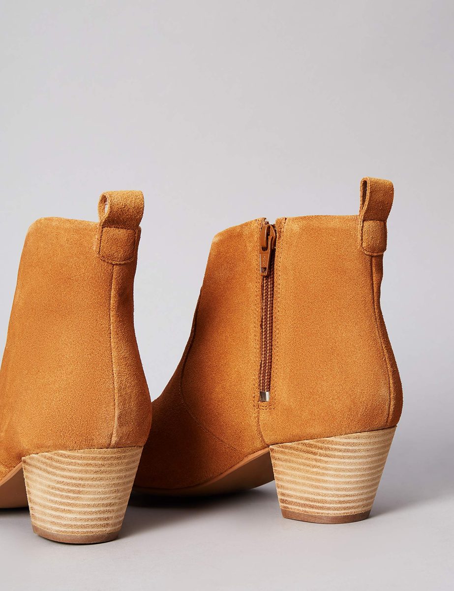 Amazon Brand - find. Women's Ankle Boots, Brown Caramel), US 5