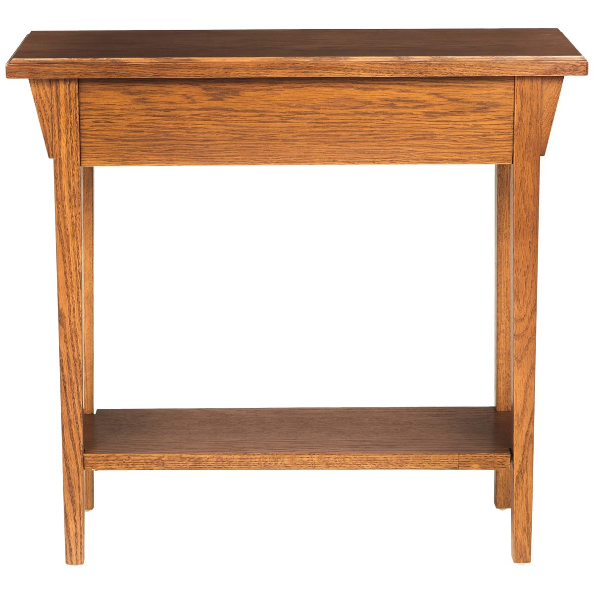 Phoenix Home Pavlo Mission-Style Wooden Console Table with Drawer and Shelf, Amber Oak