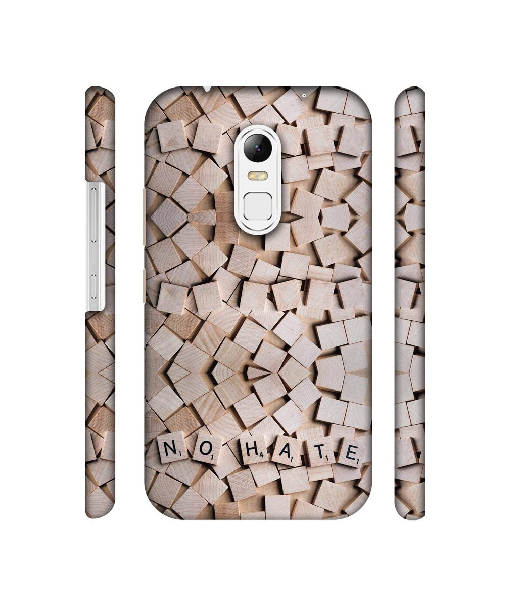 Amazon Brand - Solimo Designer No Hate On Wooden Block 3D Printed Hard Back Case Mobile Cover for Lenovo Vibe X3