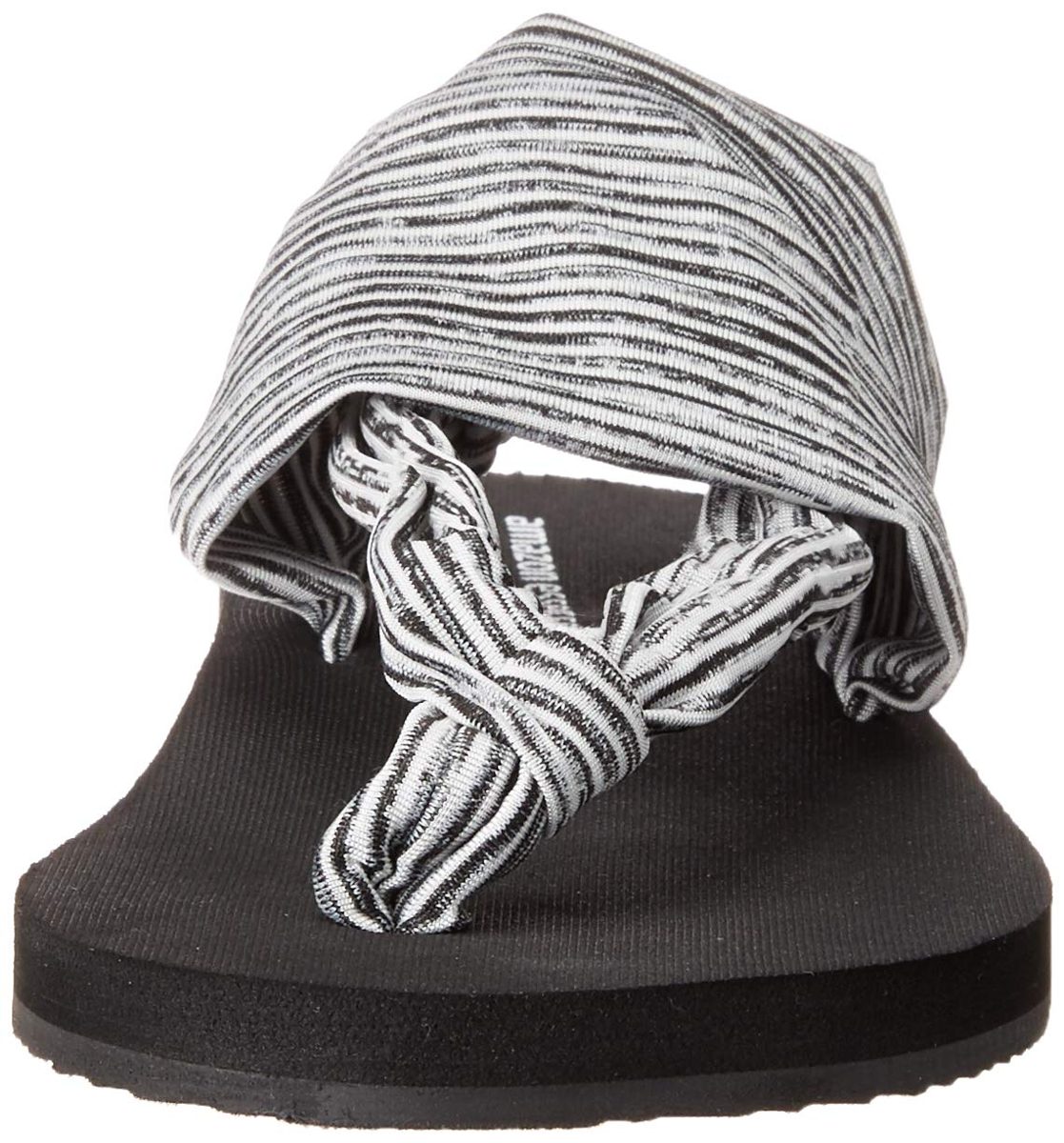 Amazon Essentials Women's Delia Sandal, Grey Stripe, 12 Medium US