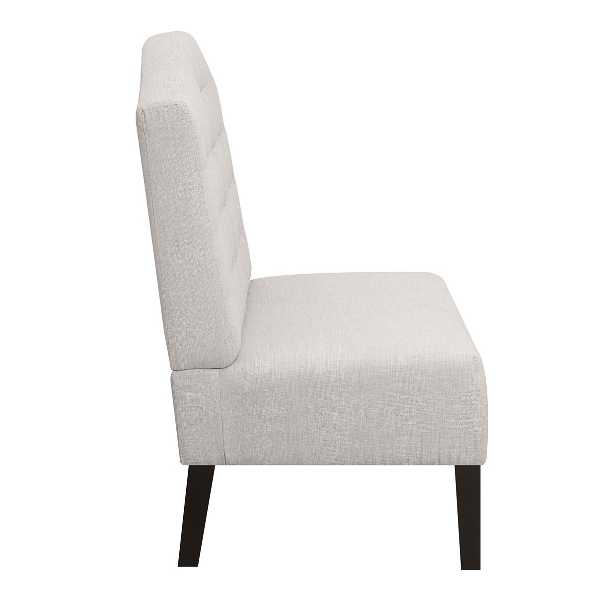 Amazon Brand – Ravenna Home Rai Tufted Arched Armless Loveseat Bench Settee, 52"W, Light Grey