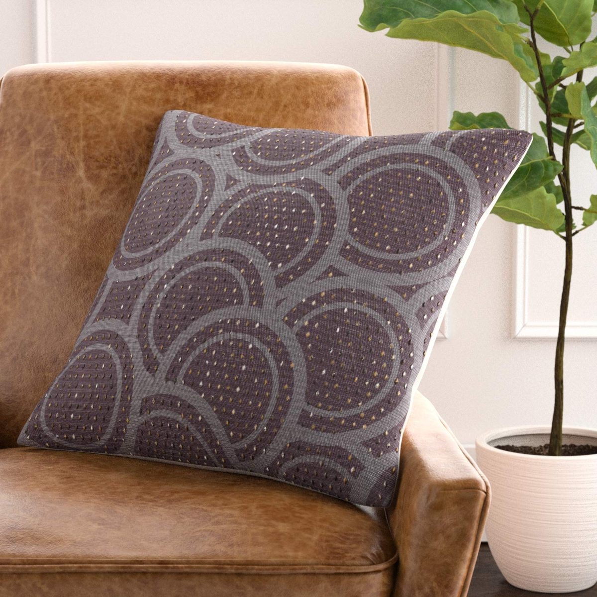 Rivet Modern Abstract Throw Pillow