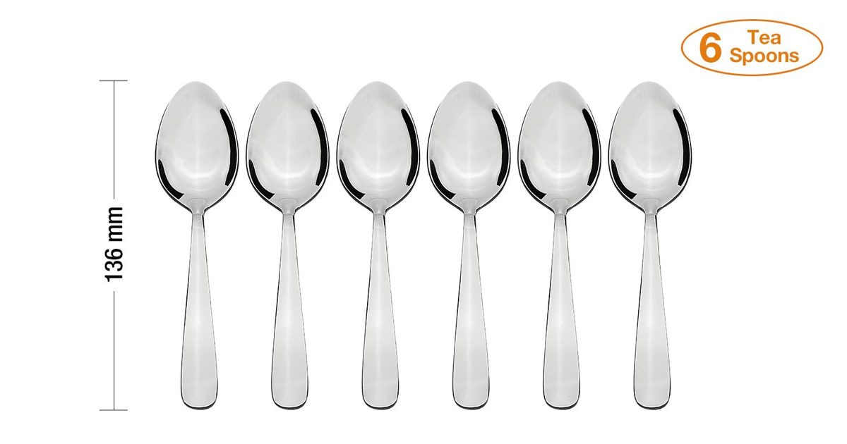 Amazon Brand - Solimo 24 Piece Stainless Steel Cutlery Set, Vintage (Contains: 6 Table Spoons, 6 Tea Spoons, 6 Forks, 6 Soup Spoons), Silver