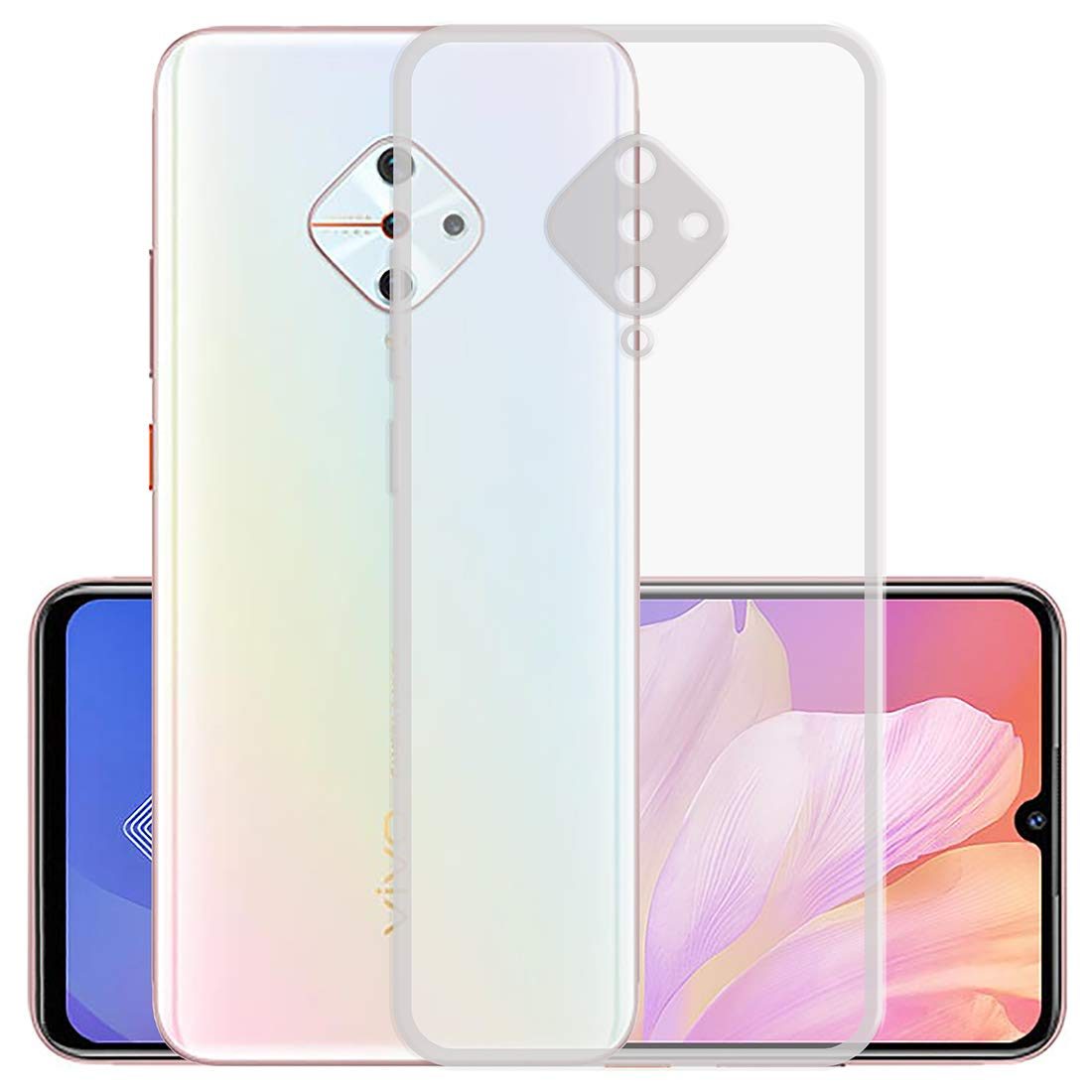 Amazon Brand - Solimo Anti Dust Plug Mobile Cover (Soft & Flexible Back case), for Vivo S1 Pro (Transparent)