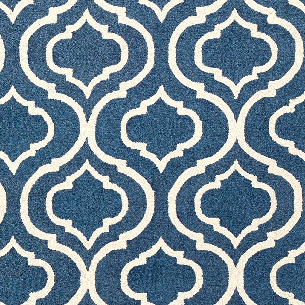 Amazon Brand – Stone & Beam Contemporary Hourglass Wool Area Rug, 8 x 11 Foot, Navy