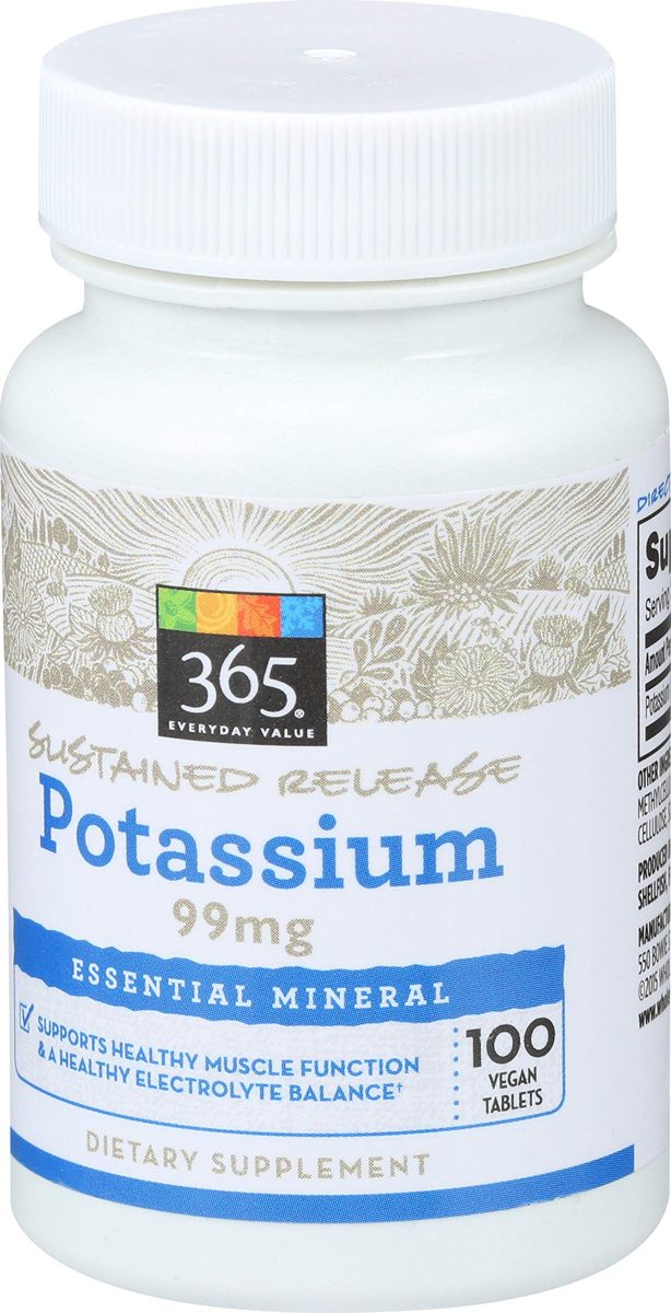 365 Everyday Value, Potassium 99mg, 100 ct