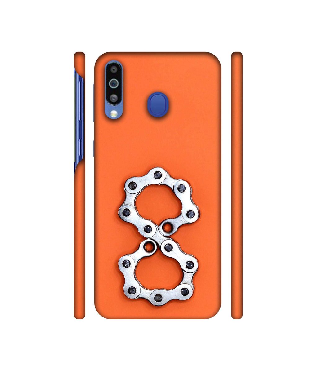 Amazon Brand - Solimo Designer Number Eight 3D Printed Hard Back Case Mobile Cover for Samsung Galaxy M21