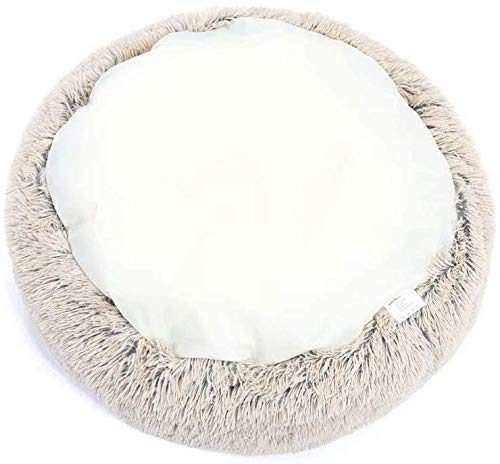 Eono Essentials Dog Bed/Sofa/Cat Bed Cuddly Cushion, Soft Plush Doughnut, Removable, Washable, Round Pet Bed for Dogs and Cats Sleep
