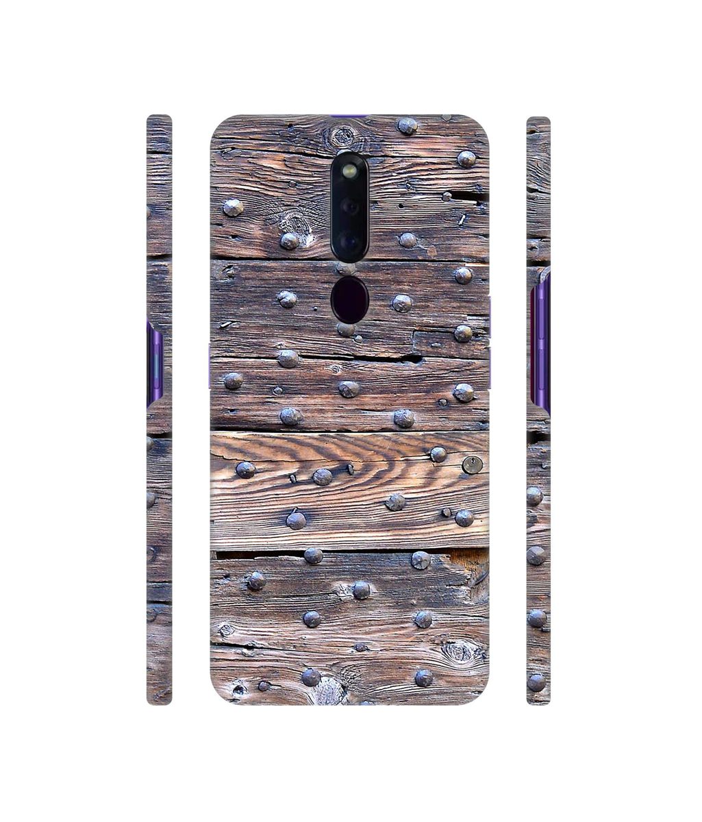 Amazon Brand - Solimo Designer Wooden Blocks Check 3D Printed Hard Back Case Mobile Cover for Oppo F11 Pro