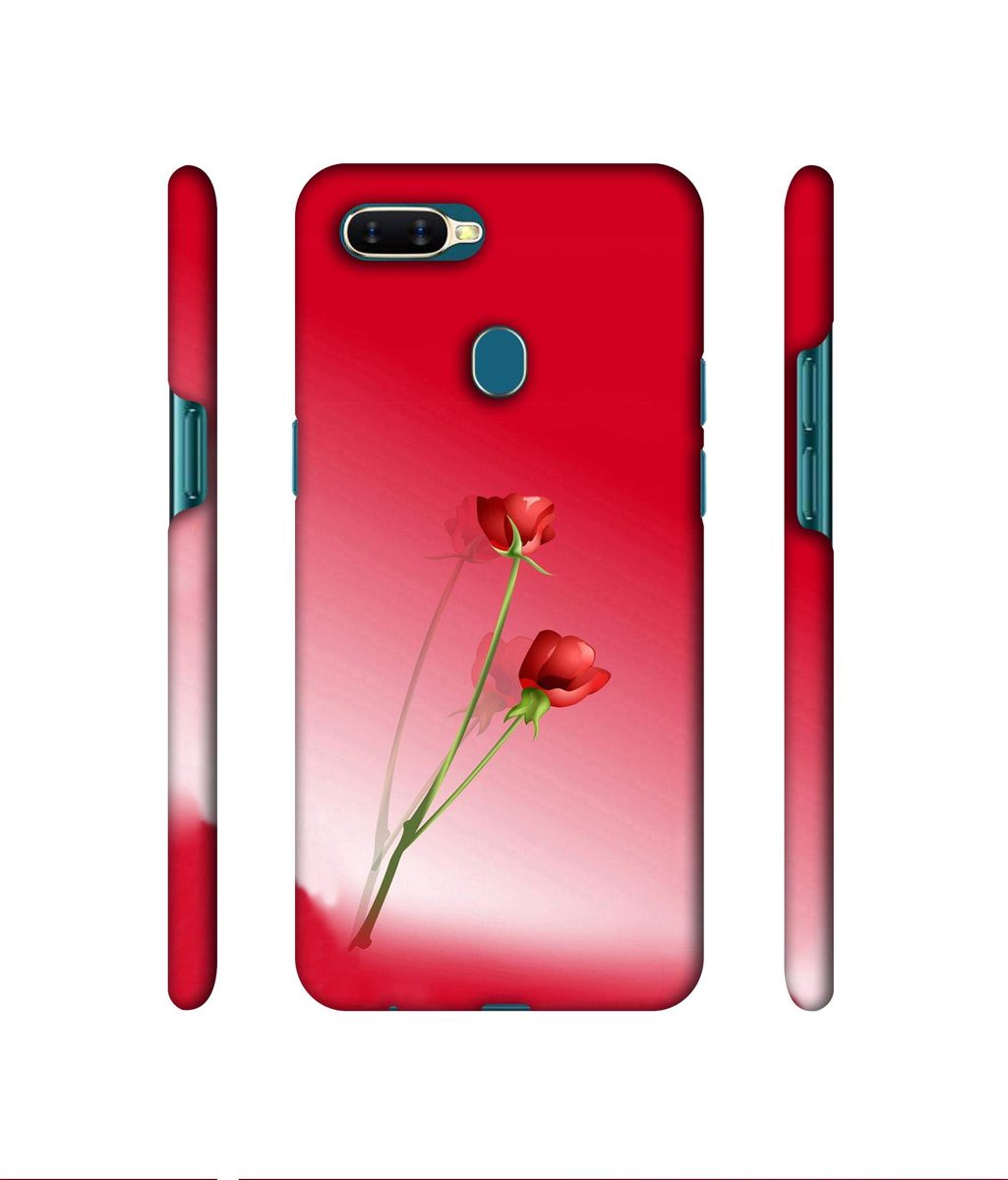 Amazon Brand - Solimo Designer Red Roses 3D Printed Hard Back Case Mobile Cover for Oppo A7