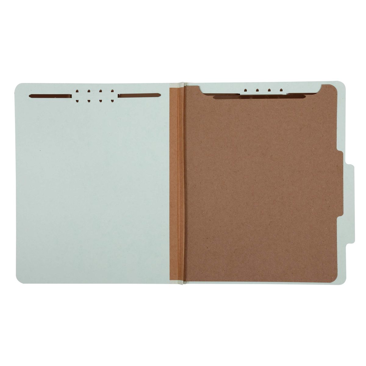 AmazonBasics Classification Folder- 100% Recycled, 1 Divider, 2" Embedded, Letter, Light Green, 10 per Box