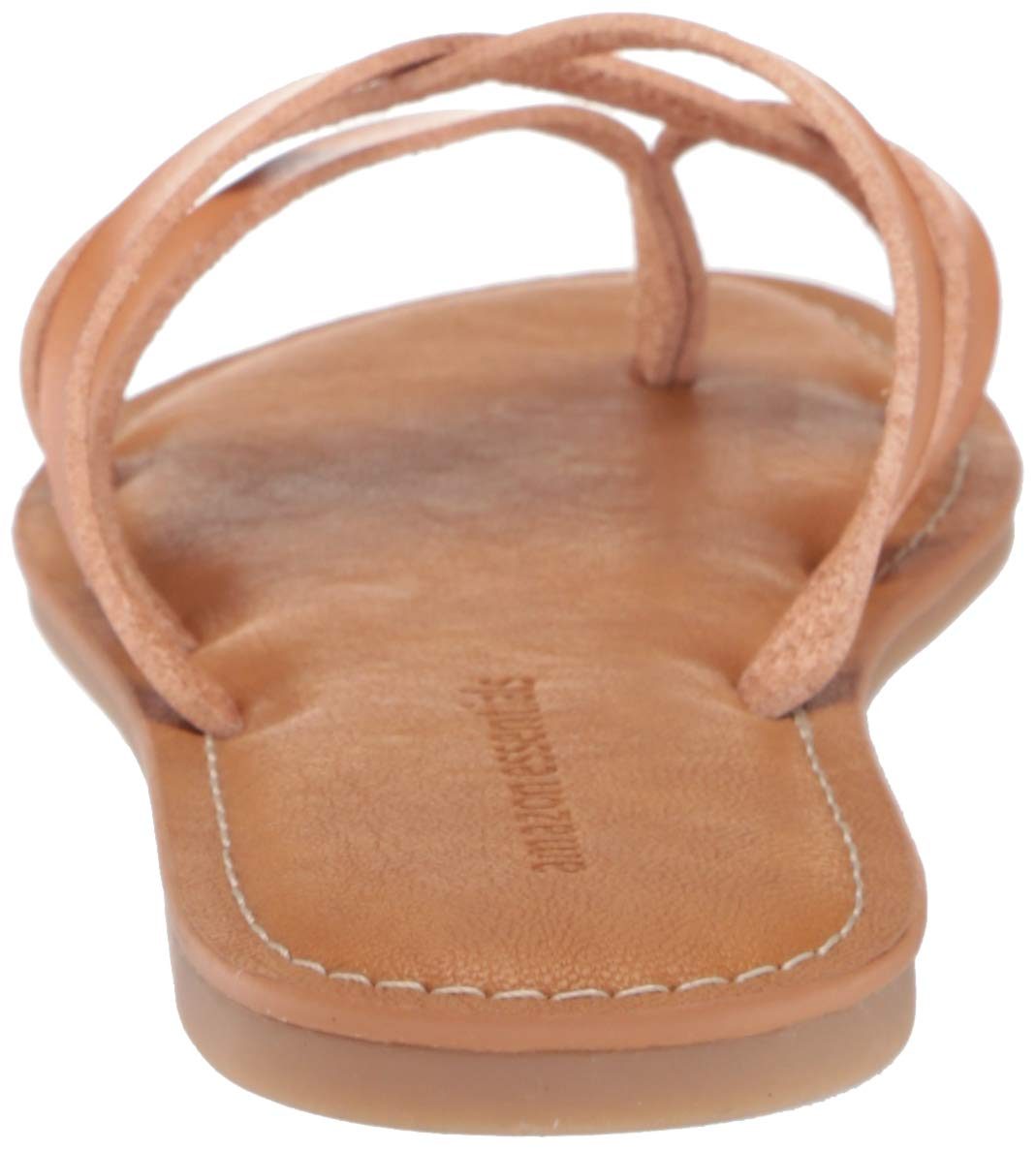 Amazon Essentials Women's Strappy Slide Flat Sandal, Natural, 11 B US
