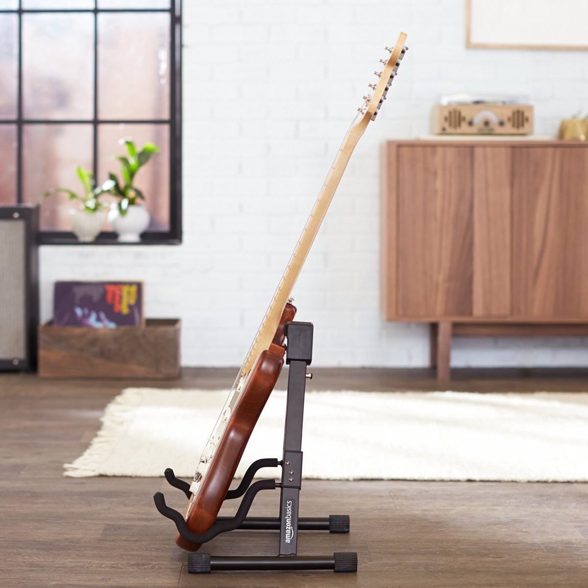 AmazonBasics Guitar Folding A-Frame Stand for Acoustic and Electric Guitars