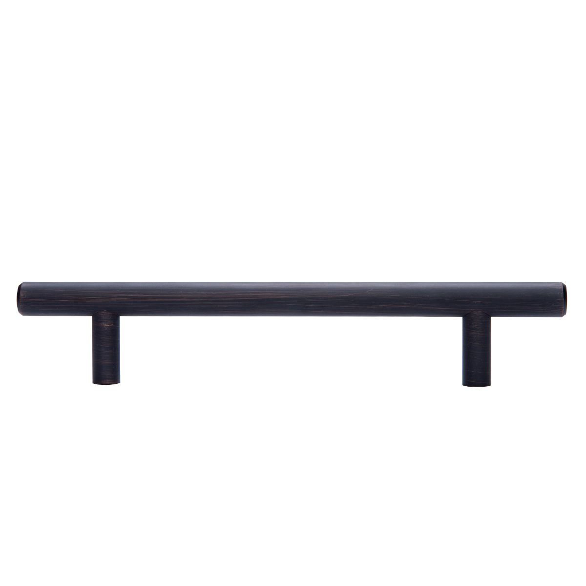 AmazonBasics Euro Bar Cabinet Handle (1/2-inch Diameter), 6.38-inch Length (4-inch Hole Center), Oil Rubbed Bronze, 10-Pack