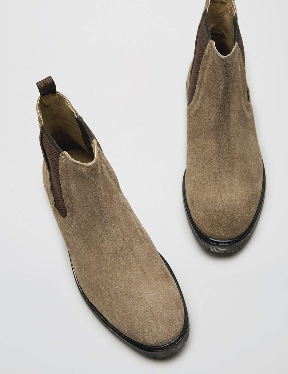 find. Leather Cleated Chelsea Boots, Brown), 8 UK