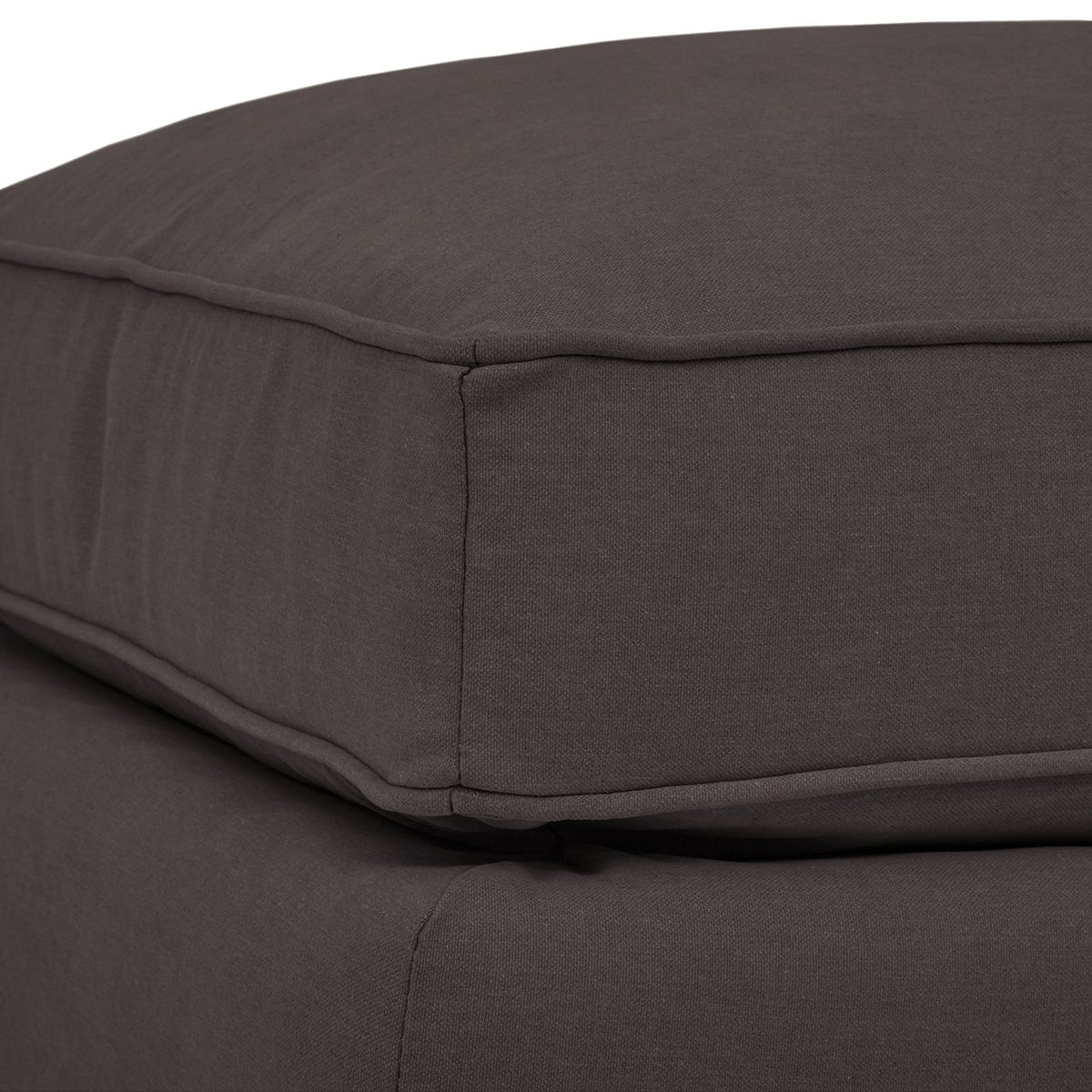 Amazon Brand – Rivet Lawson Modern Angled Ottoman, 27"W, Smoke