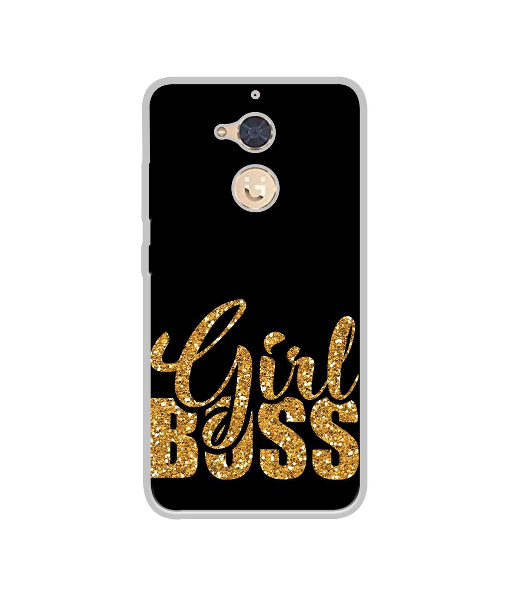 Amazon Brand - Solimo Designer Sparkle Girl Boss UV Printed Soft Back Case Mobile Cover for Gionee S6 Pro