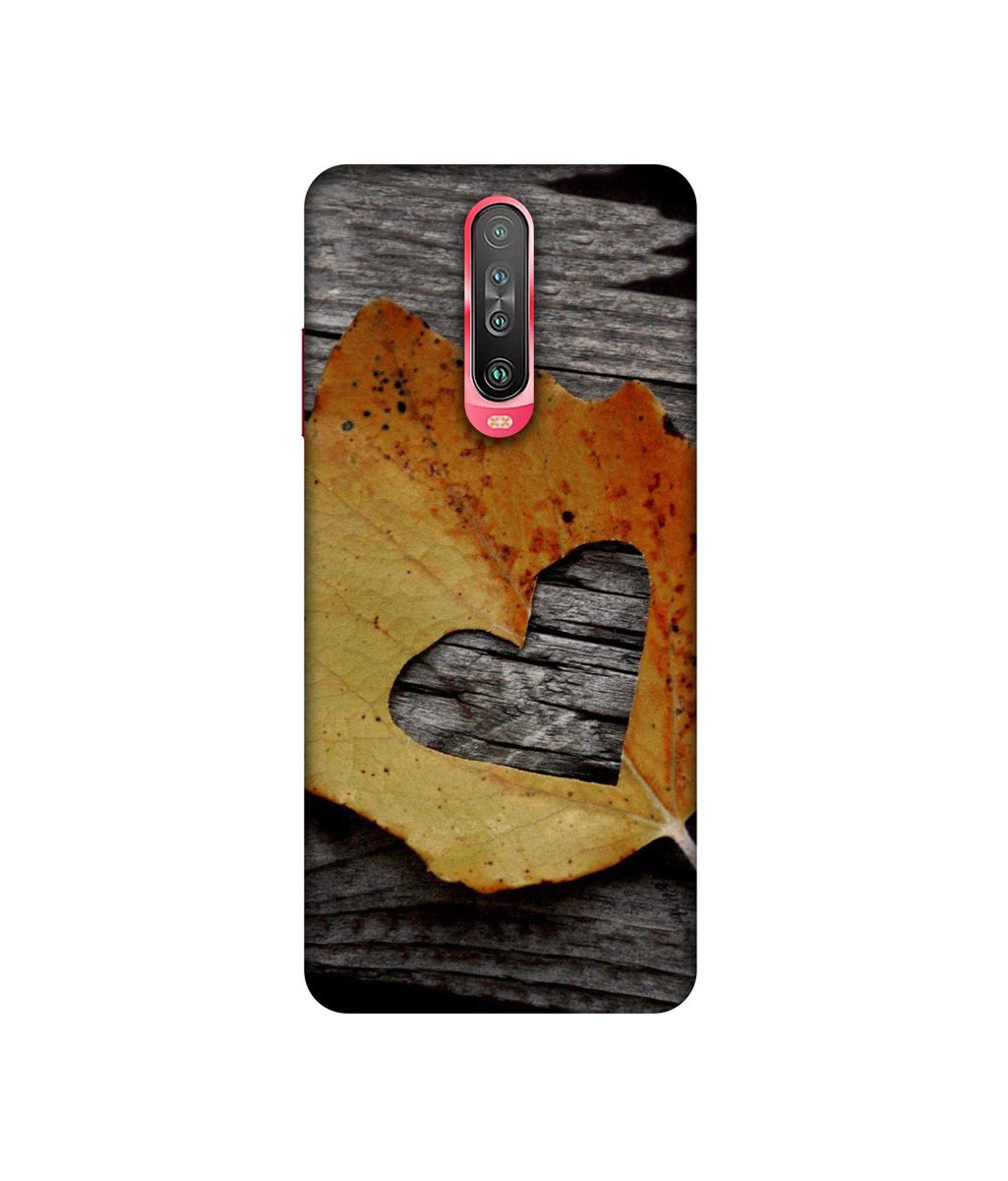 Amazon Brand - Solimo Designer Leaf with Heart Cut 3D Printed Hard Back Case Mobile Cover for Poco X2 / Mi Redmi K30