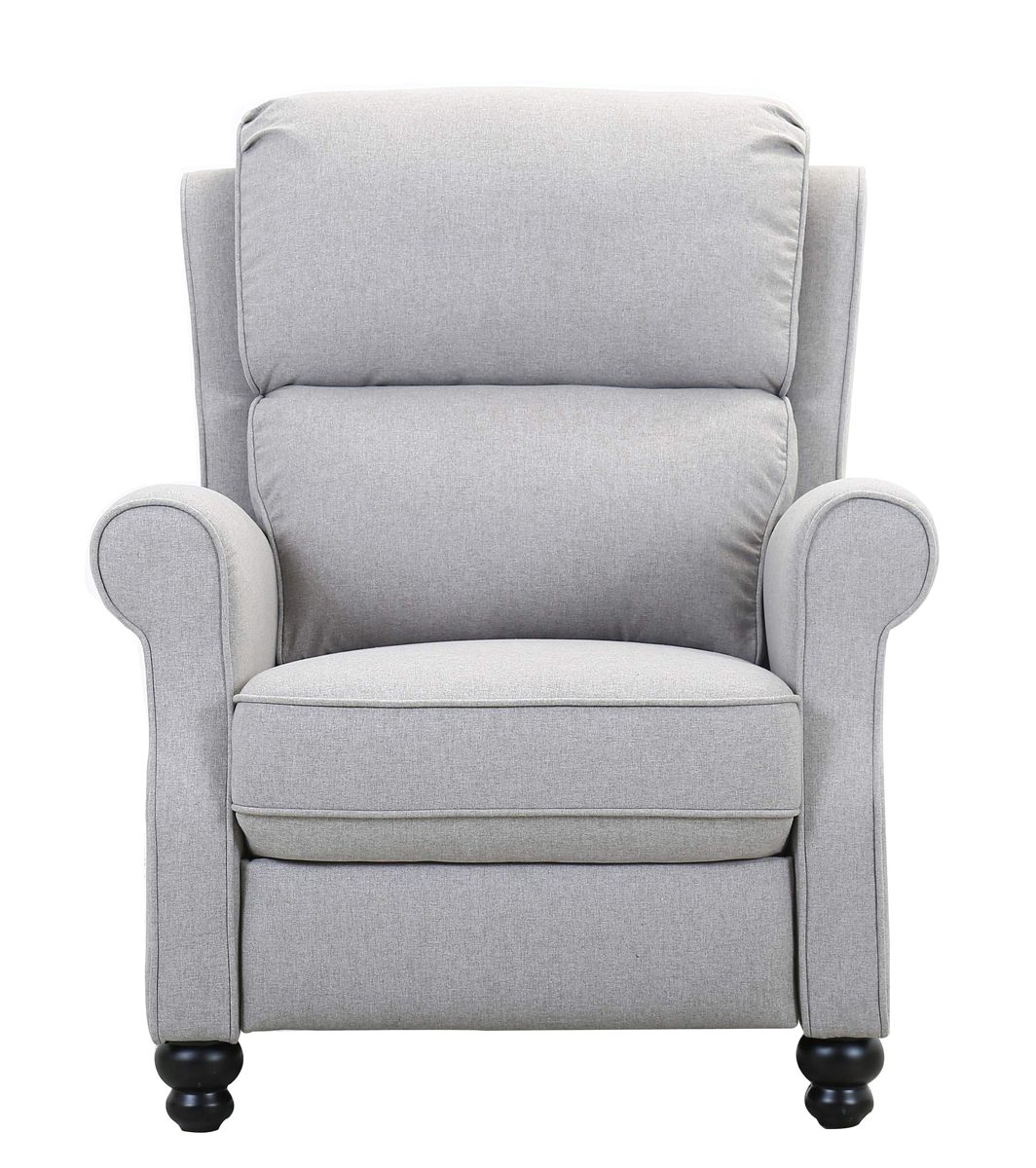 Amazon Brand – Ravenna Home Push-Back Recliner Living Room Chair, 33.9"W, Light Grey