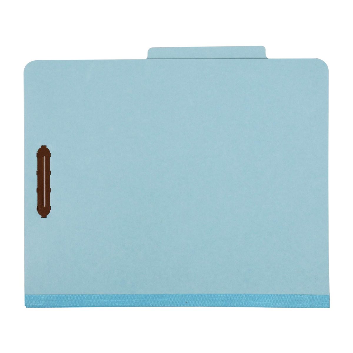 AmazonBasics 100% Recycled Classification Folder with 1 Divider 5cm Embedded, light blue