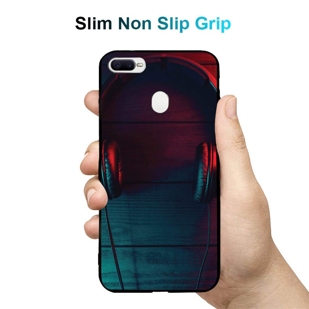 Amazon Brand - Solimo Designer Music Headphone Printed Hard Back Case Mobile Cover for Oppo F9 Pro (D310)