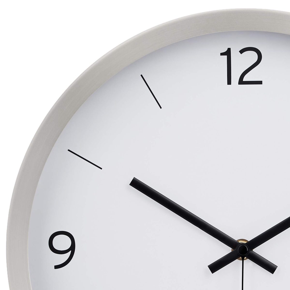 AmazonBasics 12 inch nickel line wall clock