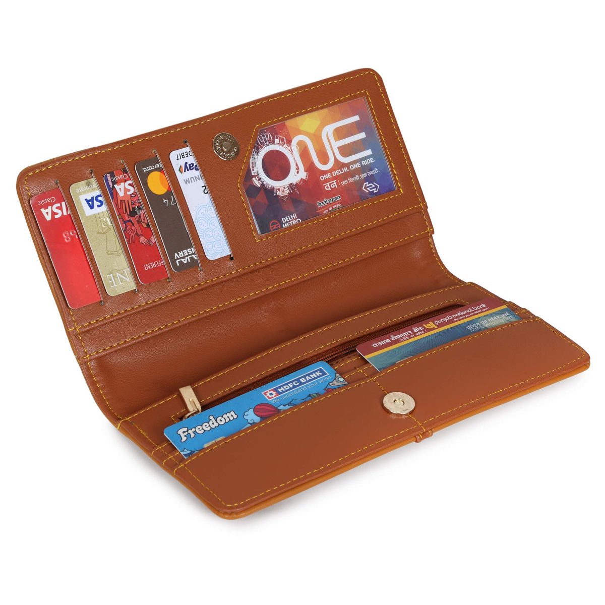 Nia & Nicole Women's Wallet (Mustard, Rust)