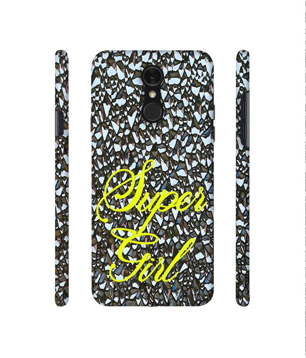 Amazon Brand - Solimo Designer Super Girl On Foil 3D Printed Hard Back Case Mobile Cover for LG Q7