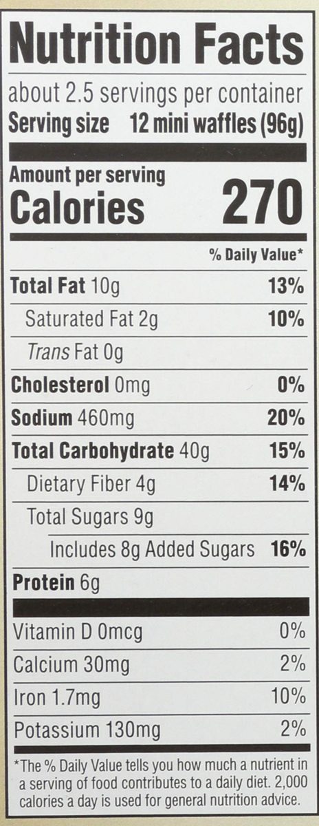 365 Everyday Value, Organic Blueberry Mini Waffles, 32 ct, (Frozen)