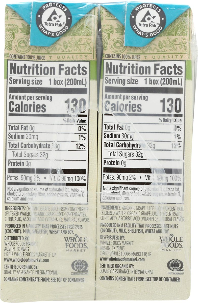 365 Everyday Value, Featuring Wild Kratts, Organic 100% Juice from Concentrate, White Grape (8 - 6.75 fl oz Boxes), 54 fl oz
