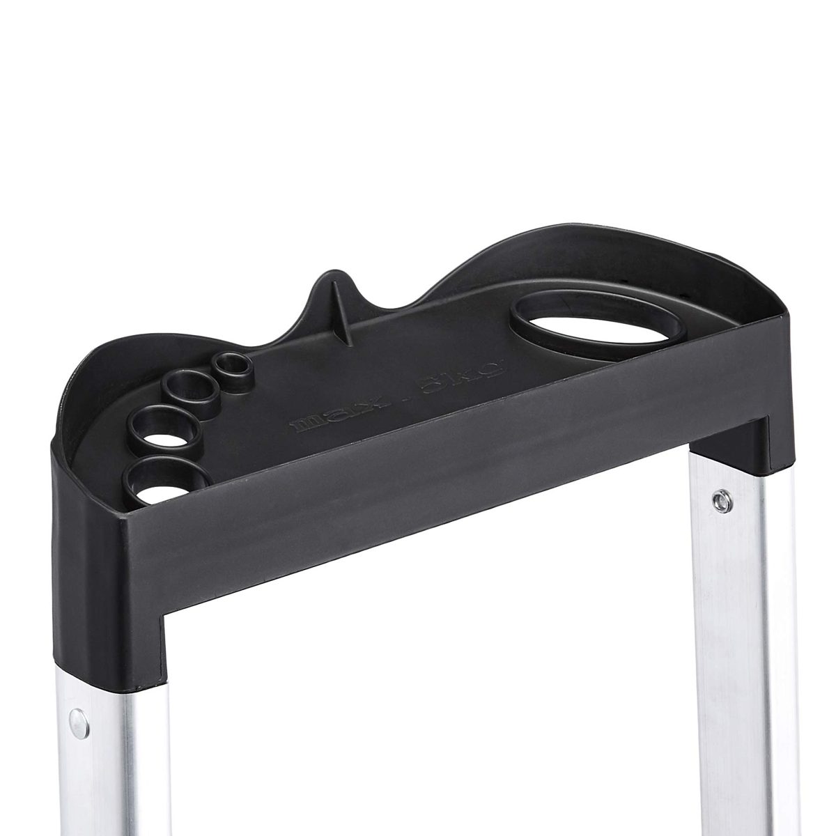 AmazonBasics Folding Step Ladder - 4-Step, Aluminum with Wide Pedal, Silver and Black