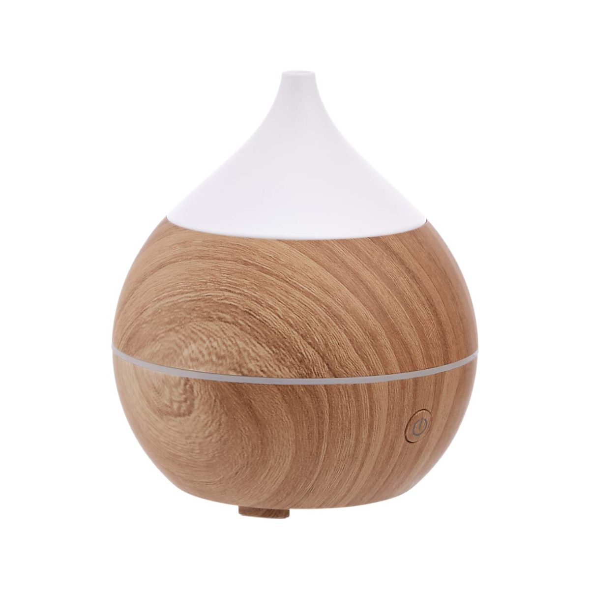 AmazonBasics 200ml Ultrasonic Aromatherapy Essential Oil Diffuser with Bluetooth Speaker, Classic Wood Finish Base