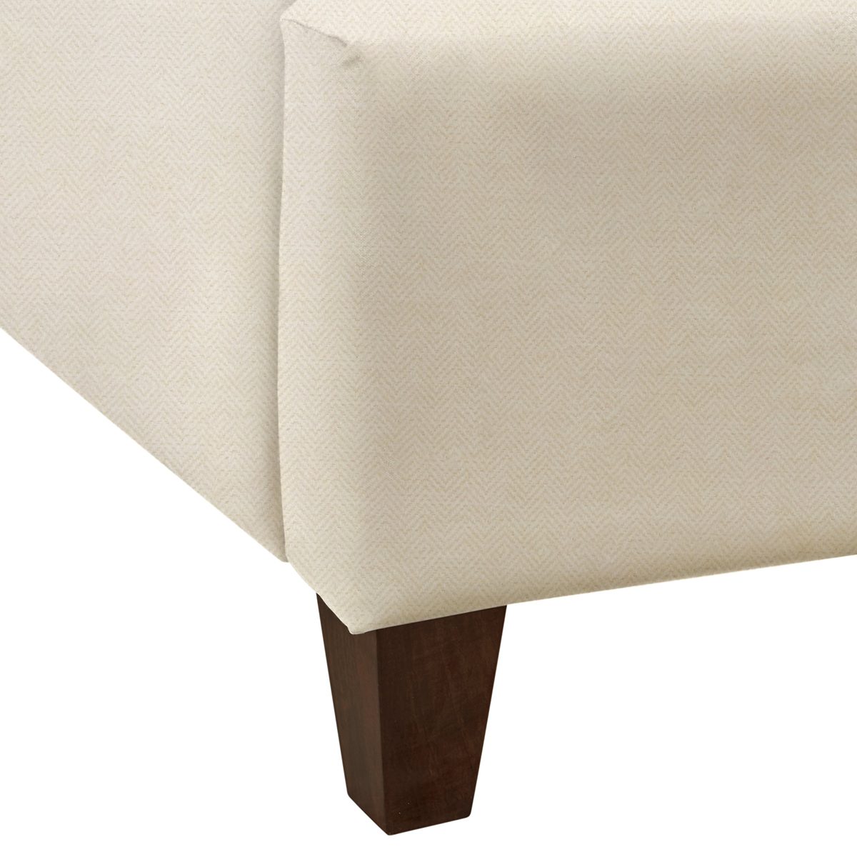 Amazon Brand – Stone & Beam Prudence Tufted King Bed, 84"W, Cream Herringbone