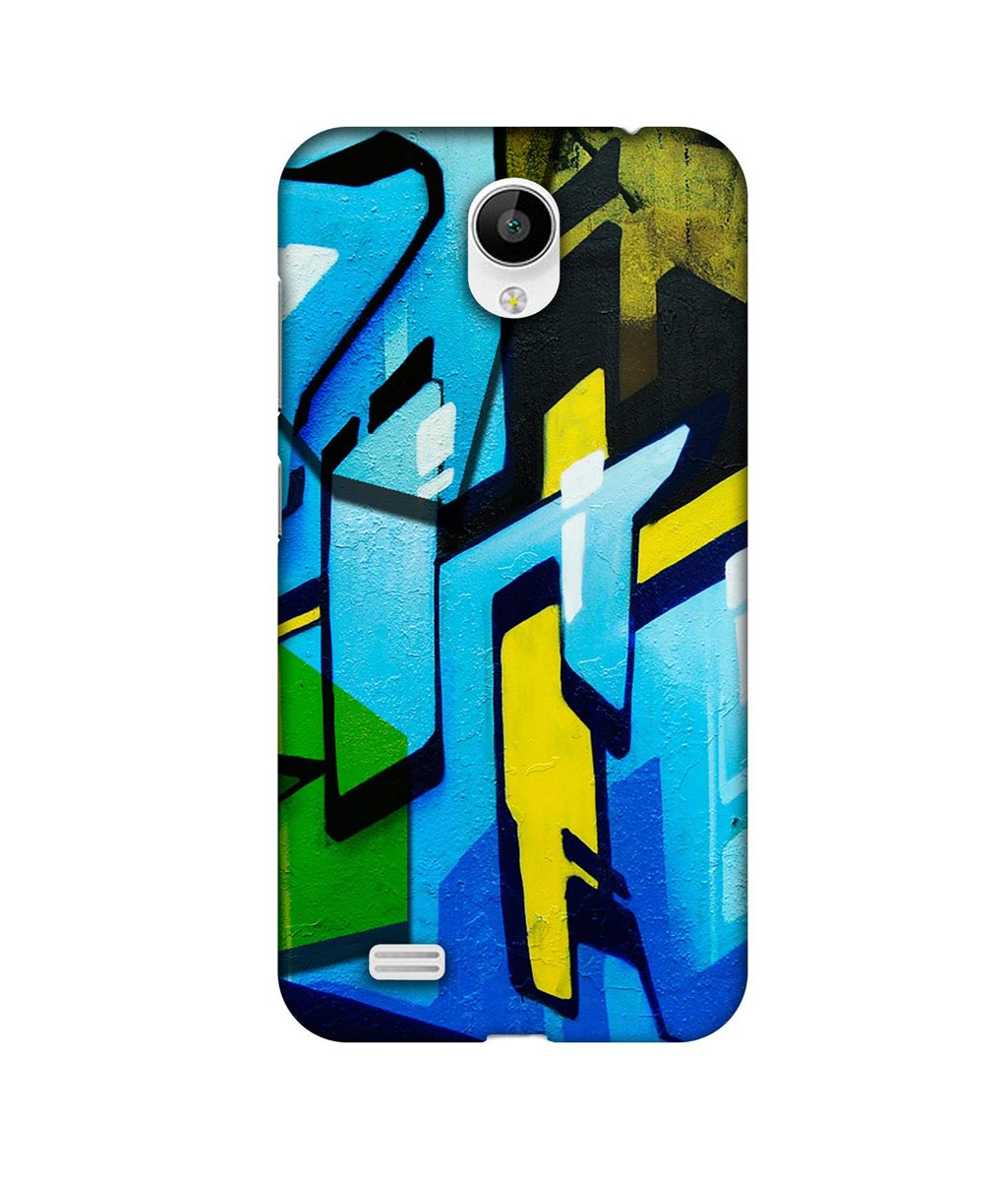 Amazon Brand - Solimo Designer Blue and Yellow Texture 3D Printed Hard Back Case Mobile Cover for Vivo Y21L