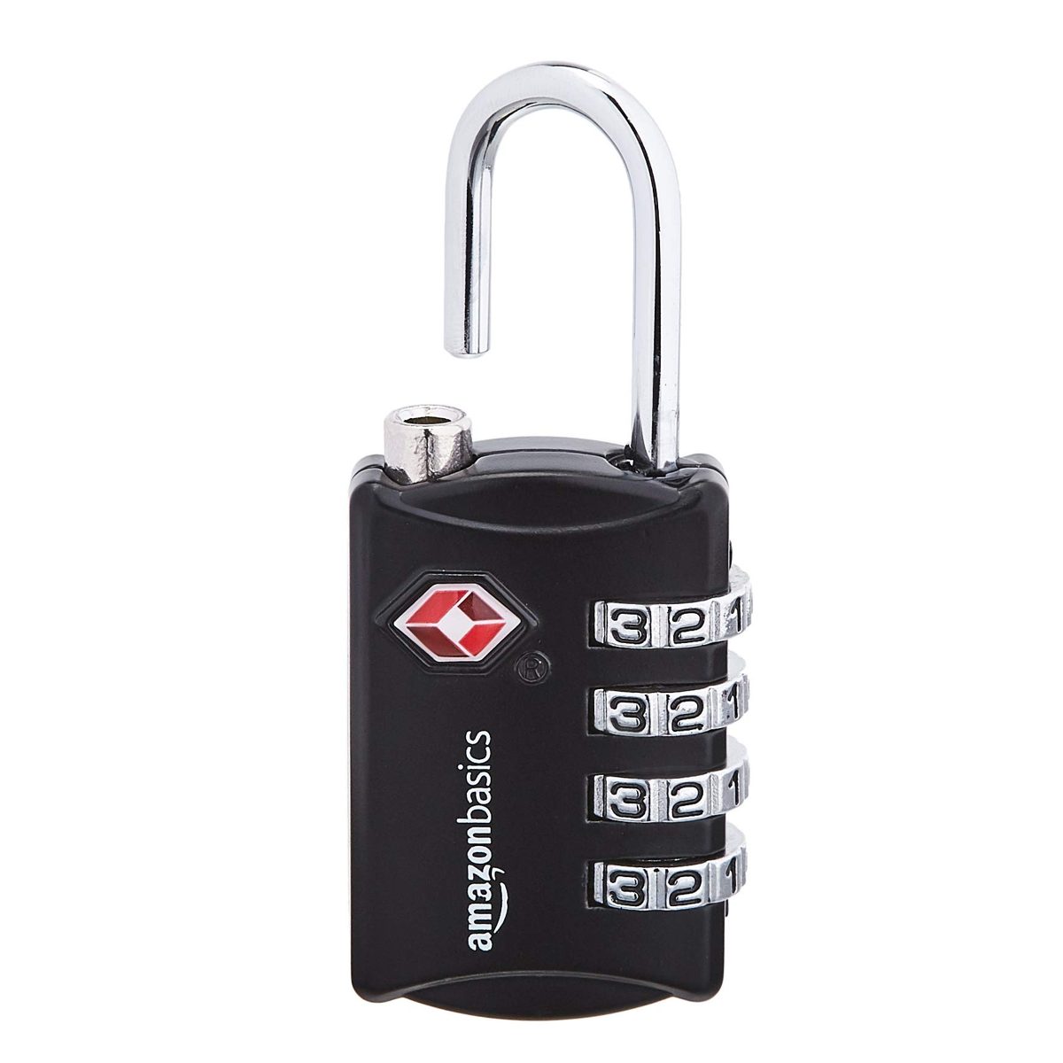 AmazonBasics - TSA Approved 4 Digit Cable Combination Lock - Black (Pack of 6)
